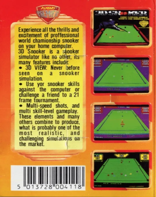 3D Snooker box back