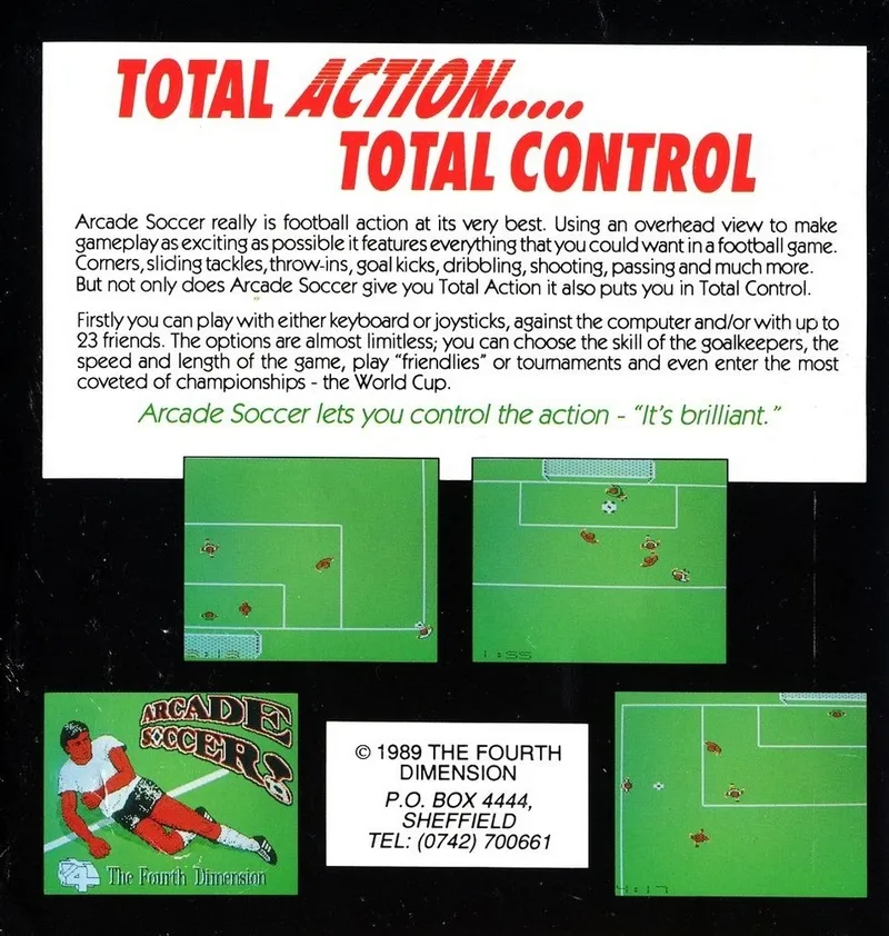 Arcade Soccer box back