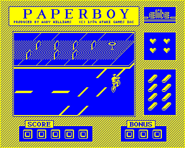 Paperboy screenshot