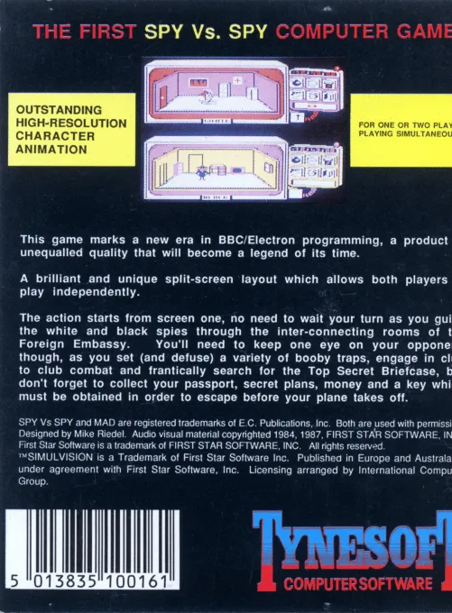 Spy vs Spy box back