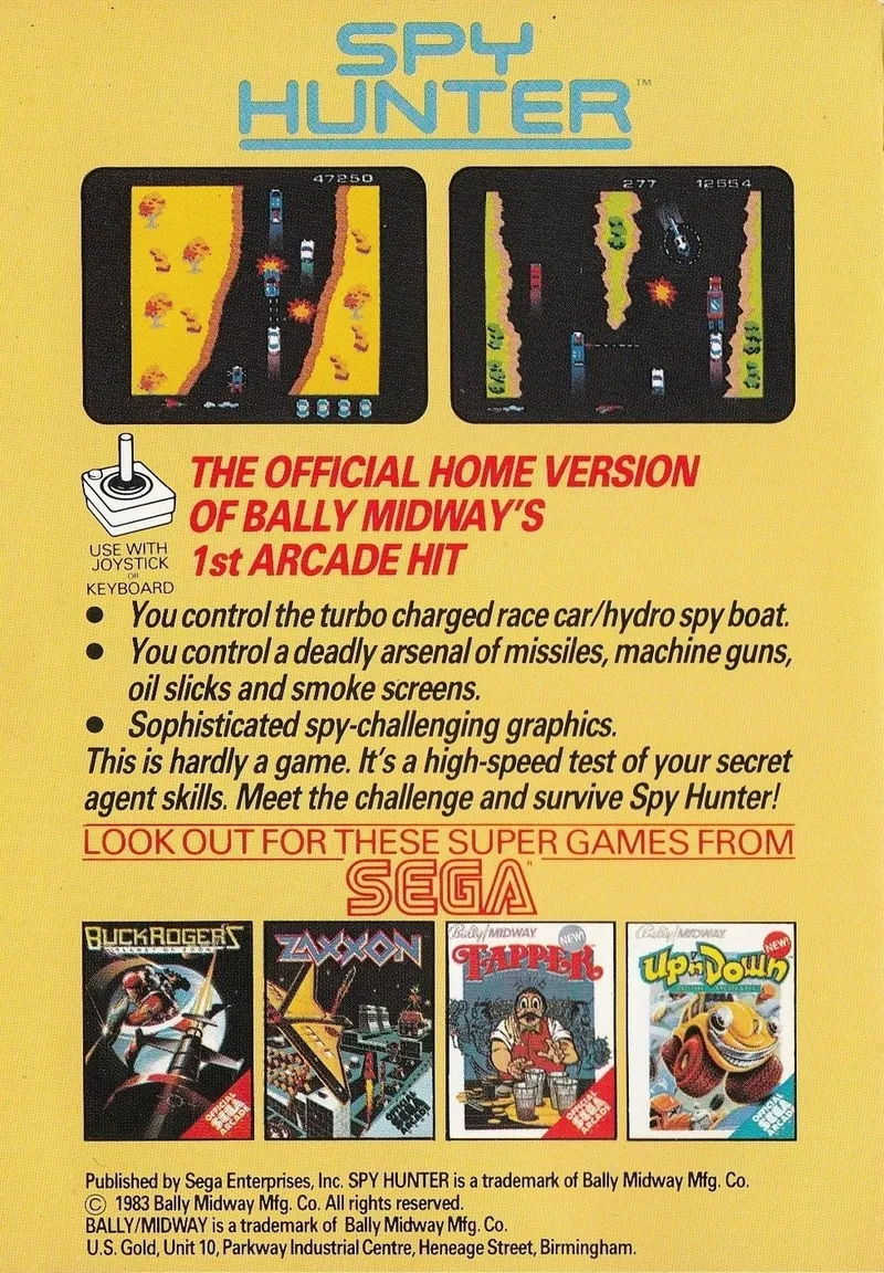 Spy Hunter box back