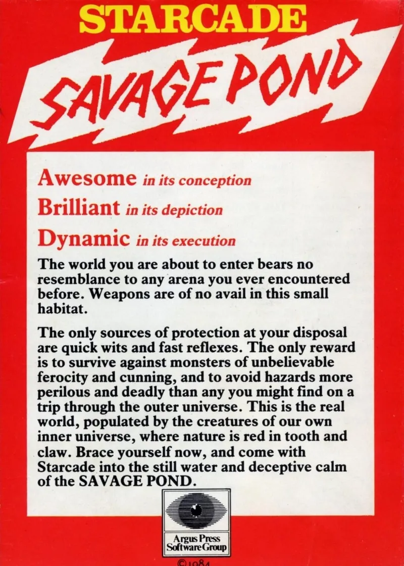 Savage Pond box back