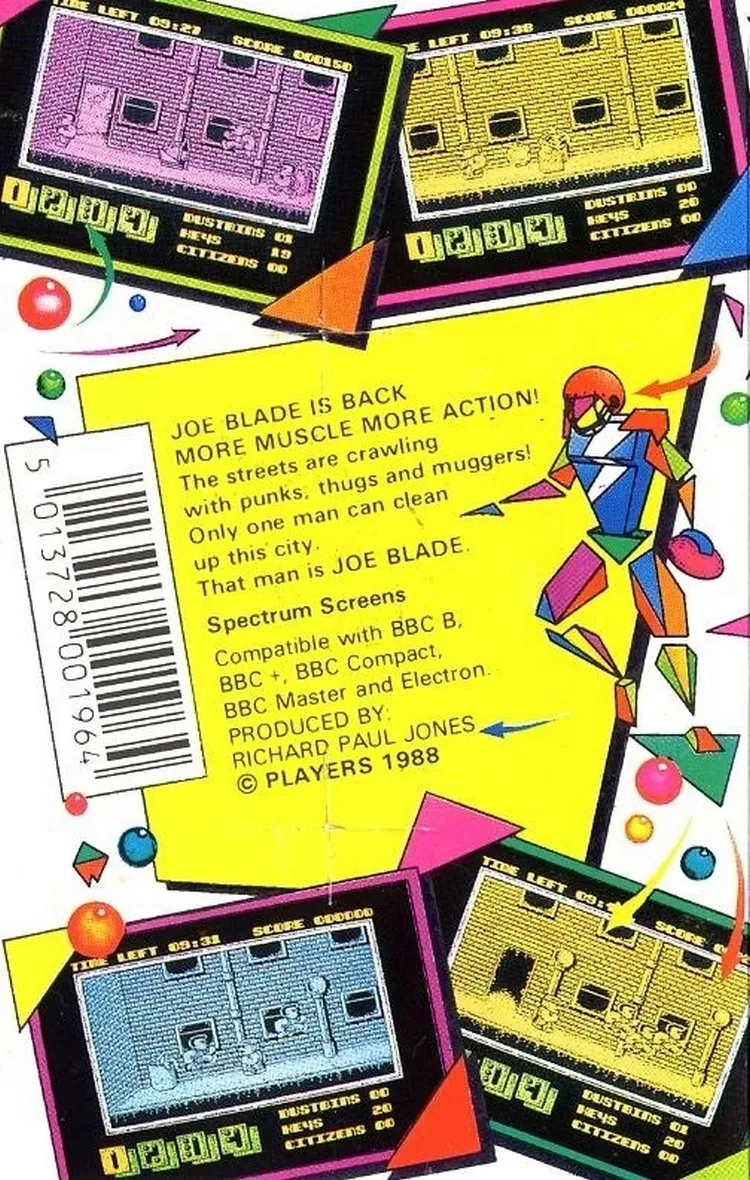 Joe Blade II box back