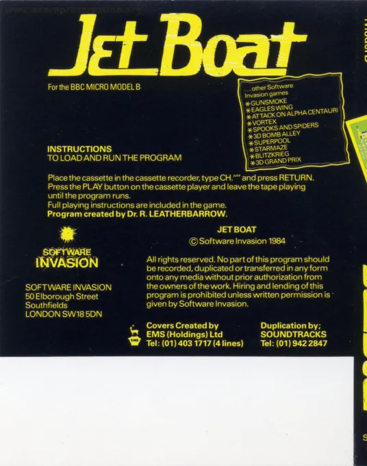 Jet Boat box back