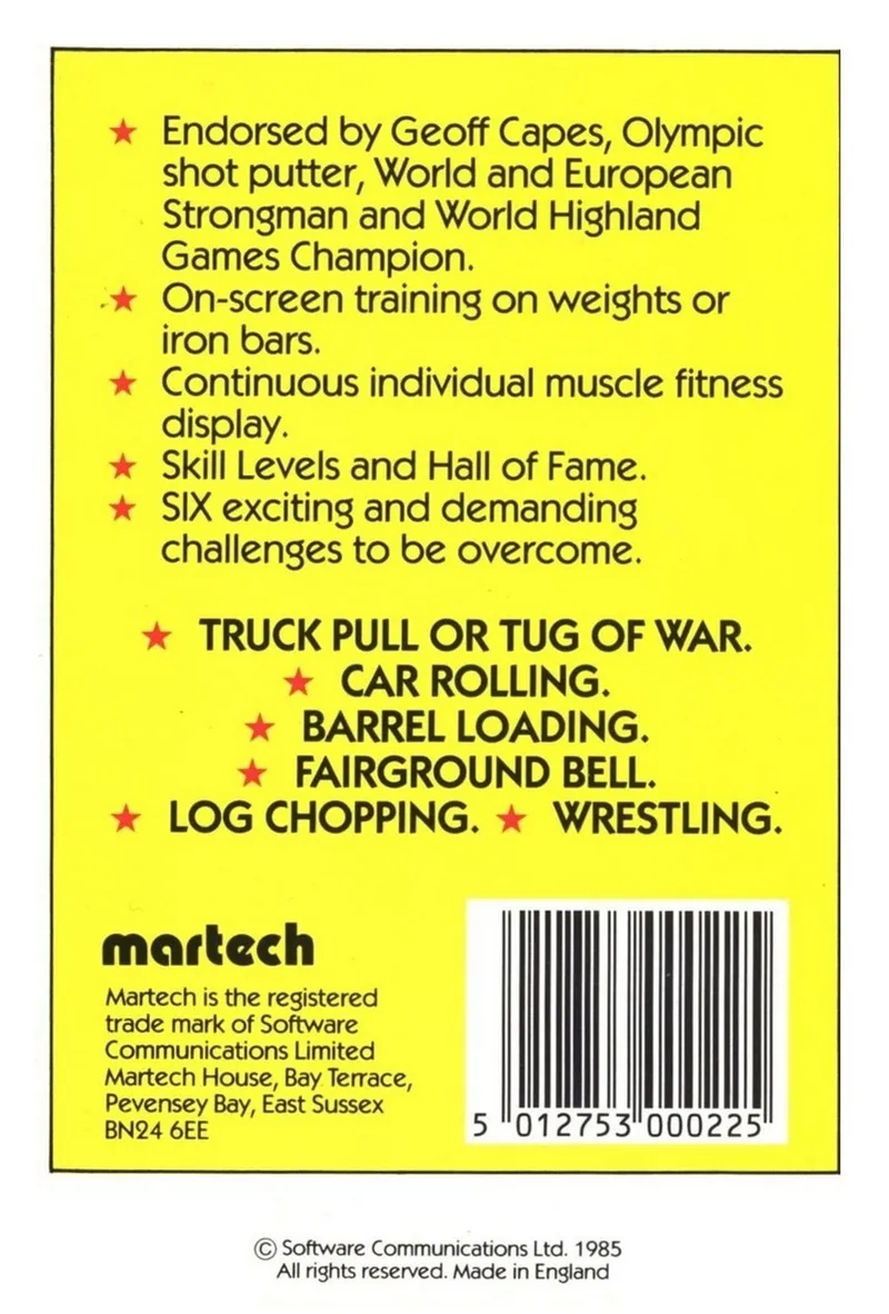 Geoff Capes Strongman box back