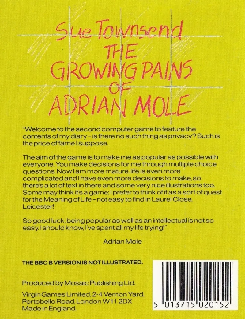 The Growing Pains of Adrian Mole box back