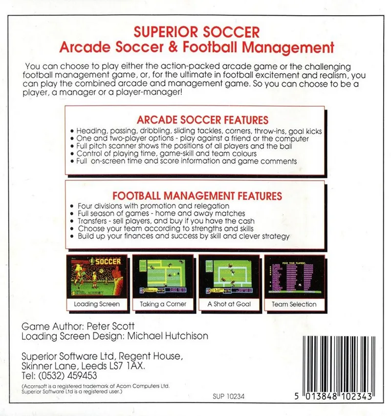 Superior Soccer box back