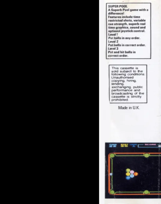 Super Pool box back