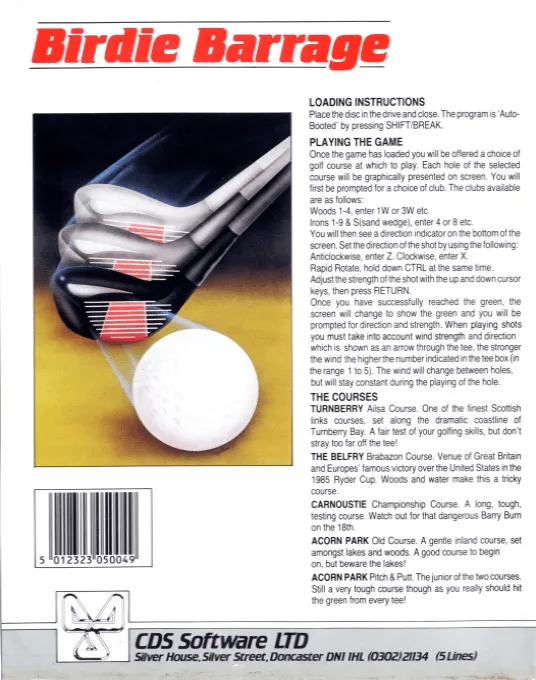 Birdie Barrage box back