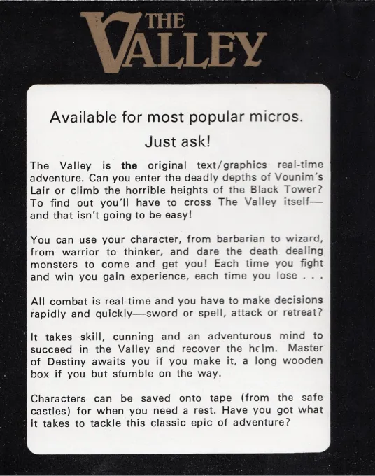 The Valley box back