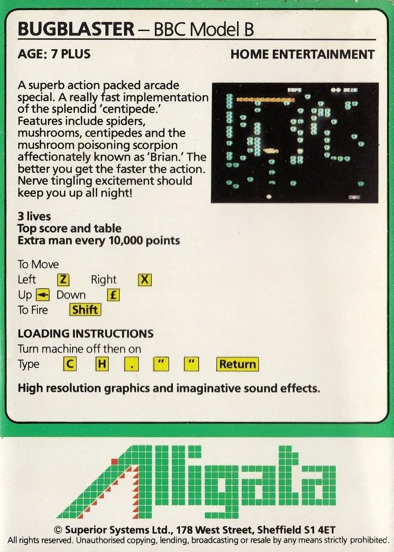 Bug Blaster box back