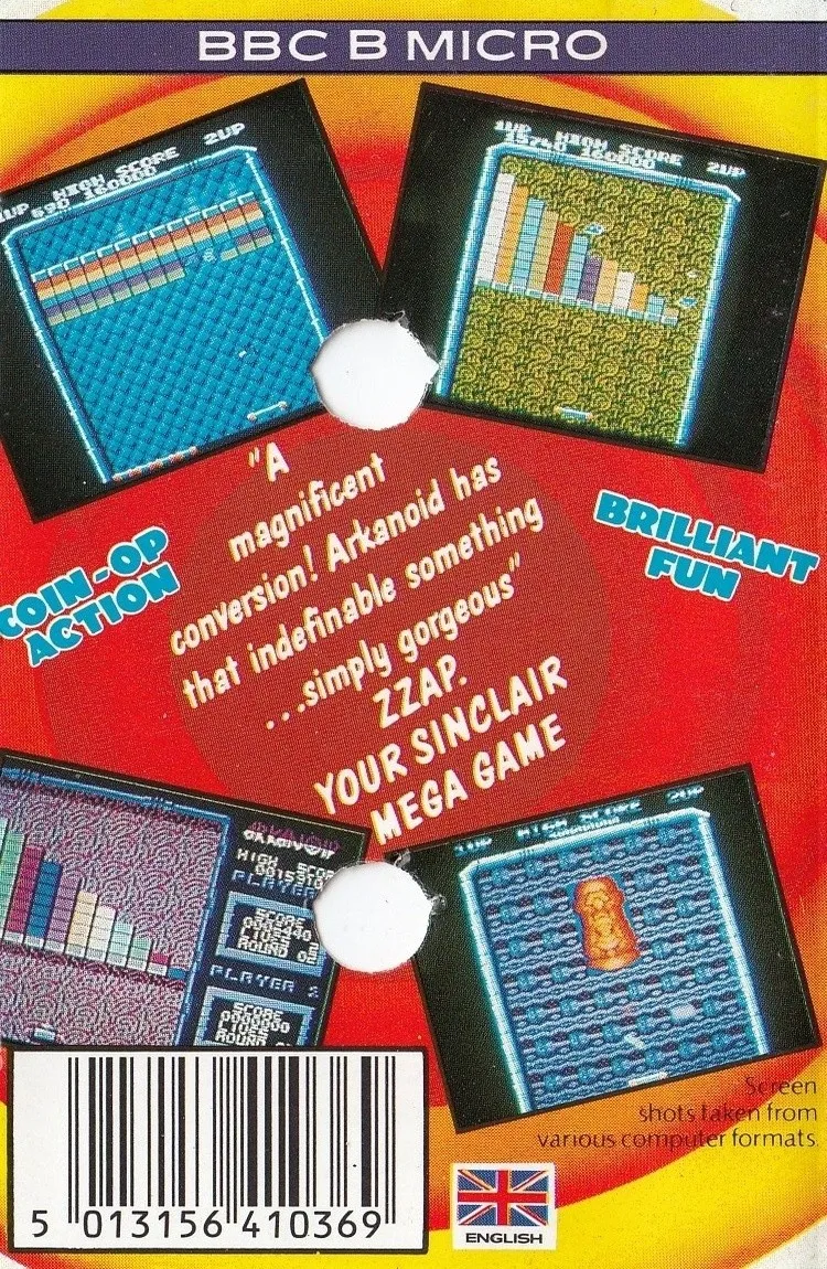 Arkanoid box back