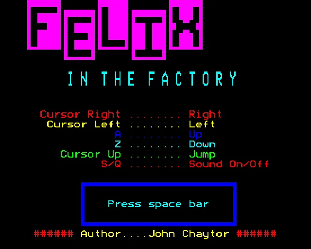 Felix in the Factory screenshot