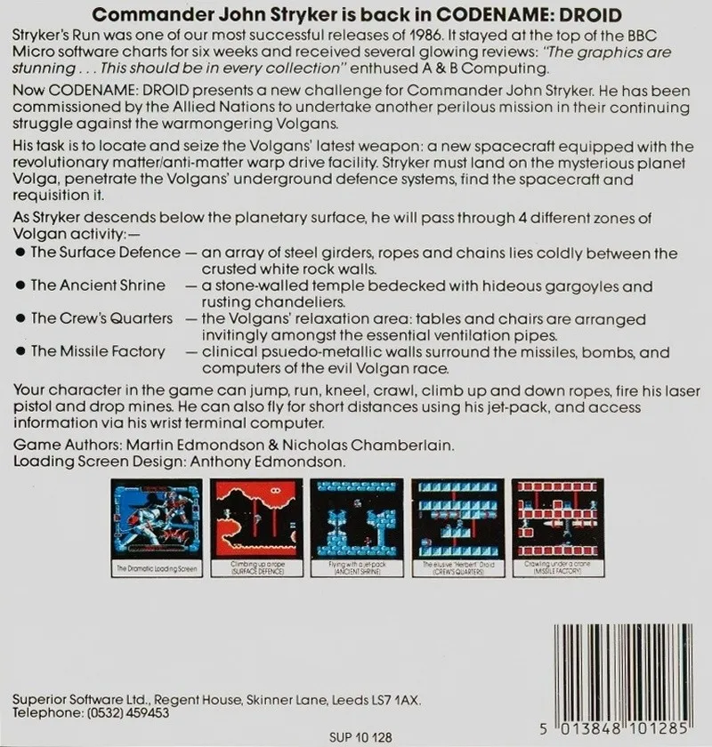 Codename Droid box back