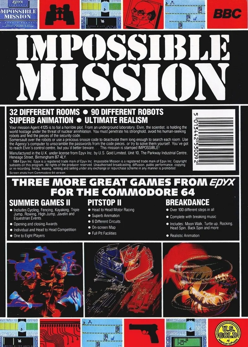 Impossible Mission box back