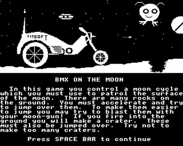 BMX on the Moon screenshot