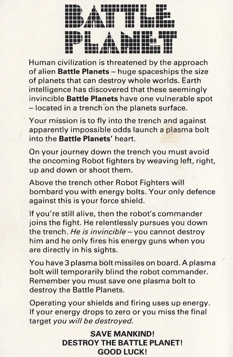 Battle Planet box back