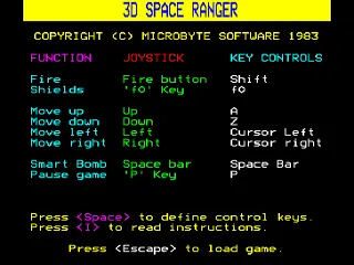 Backdrop artwork for 3D Space Ranger