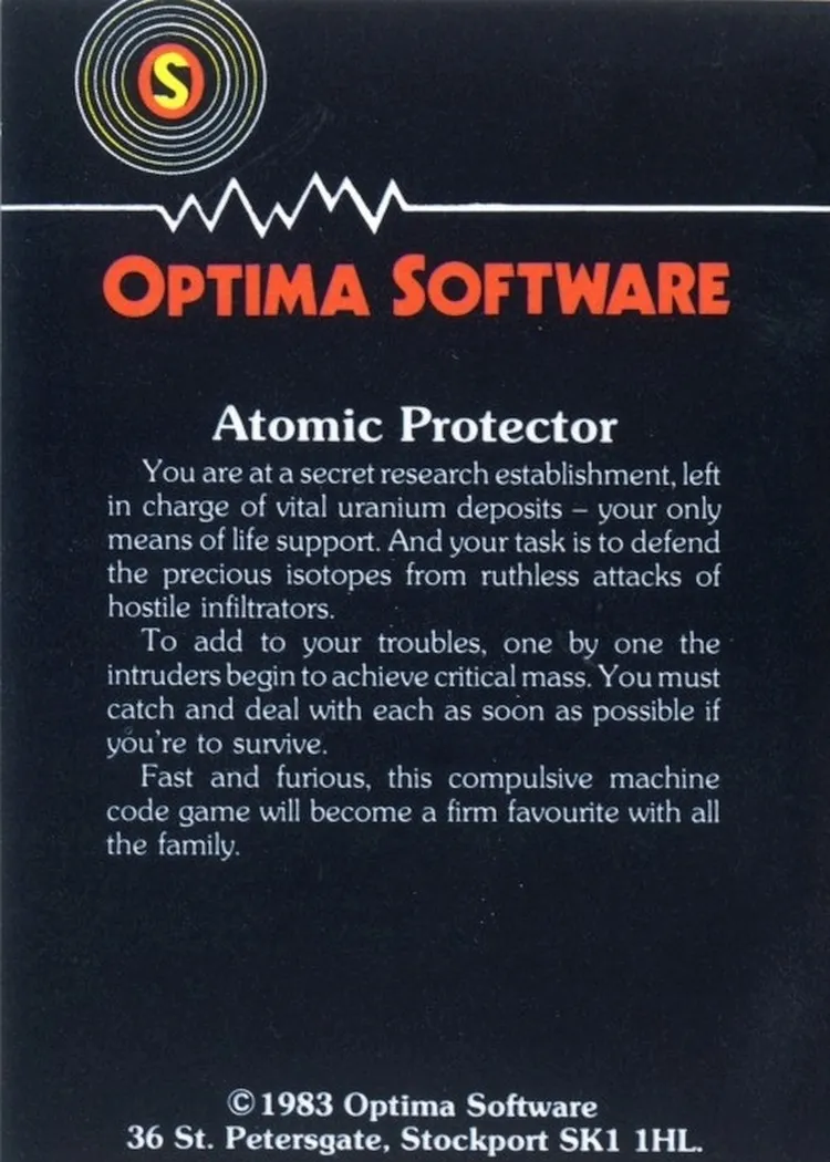 Atomic Protector box back