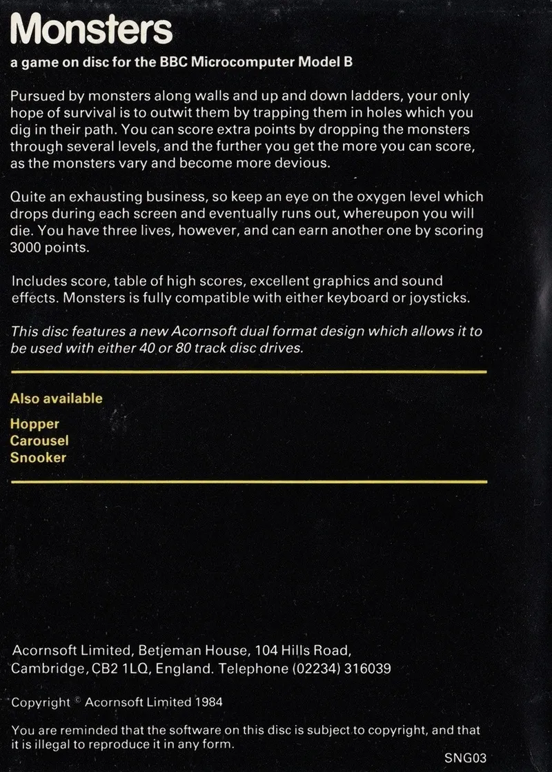 Monsters box back