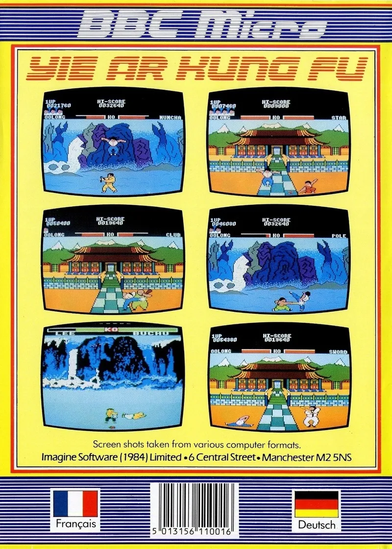 Yie Ar Kung-Fu box back