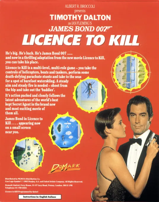 License to Kill box back