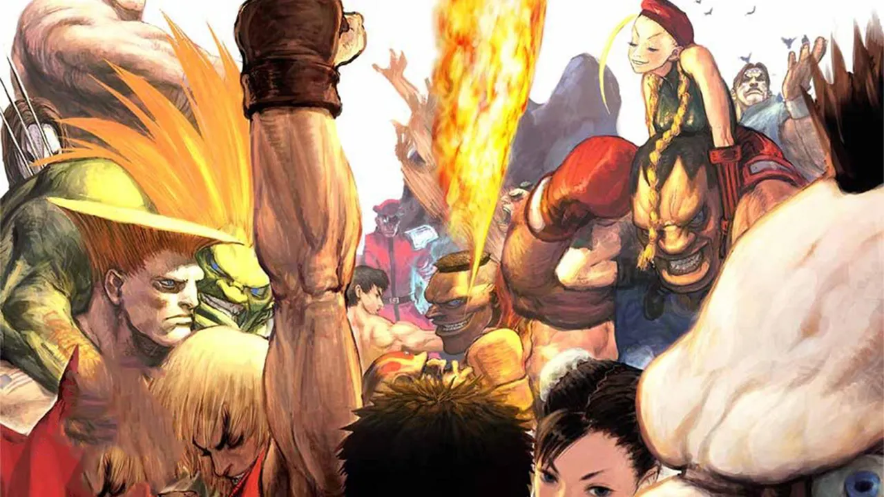 Backdrop artwork for Hyper Street Fighter II: The Anniversary Edition