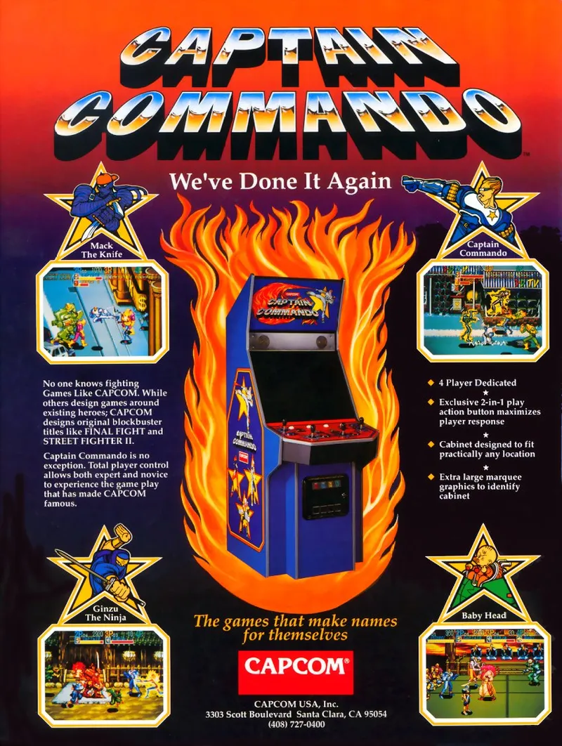 Captain Commando box back