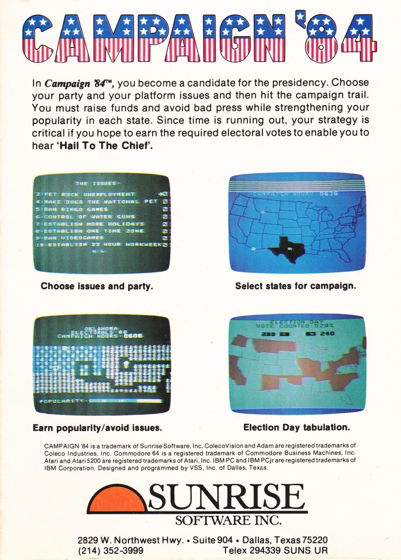 Campaign '84 box back