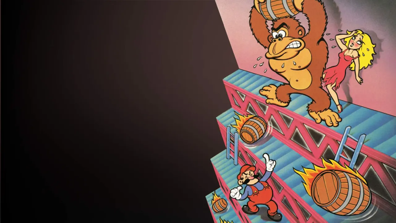 Backdrop artwork for Donkey Kong