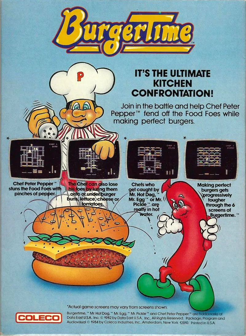 BurgerTime box back