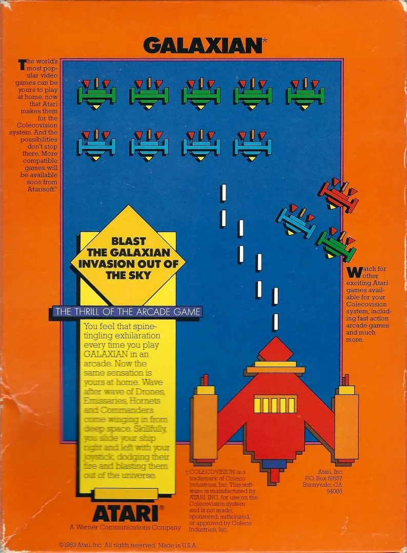 Galaxian box back