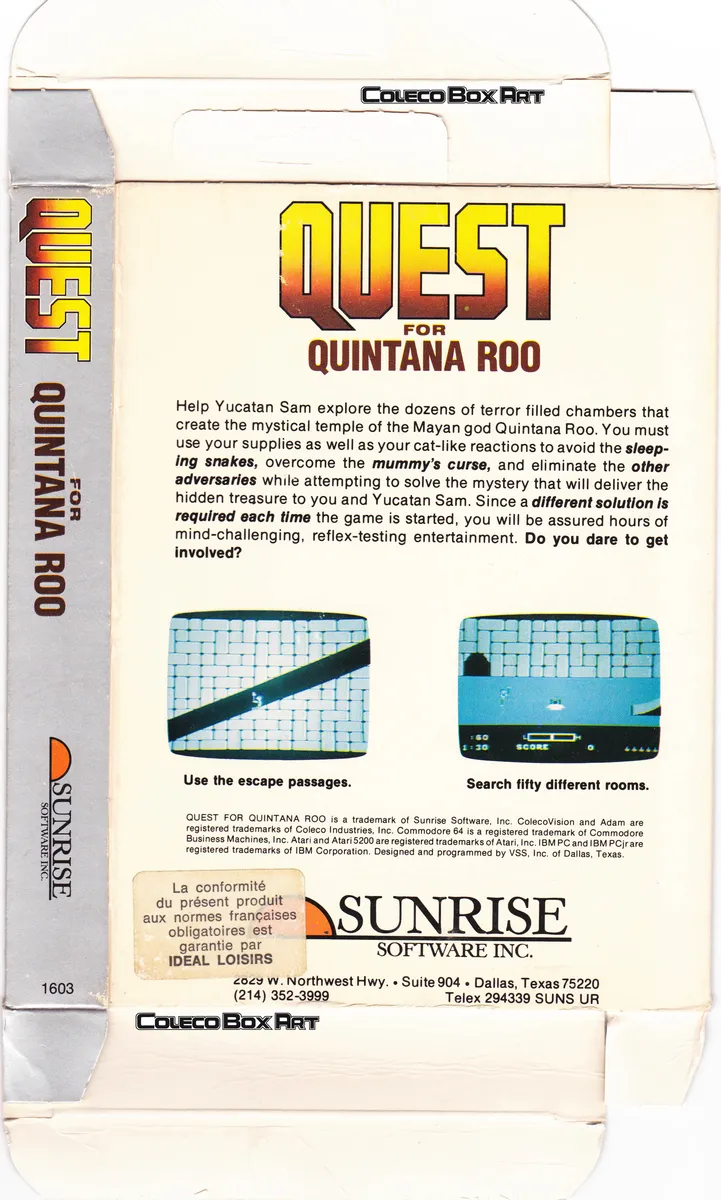 Quest for Quintana Roo box back