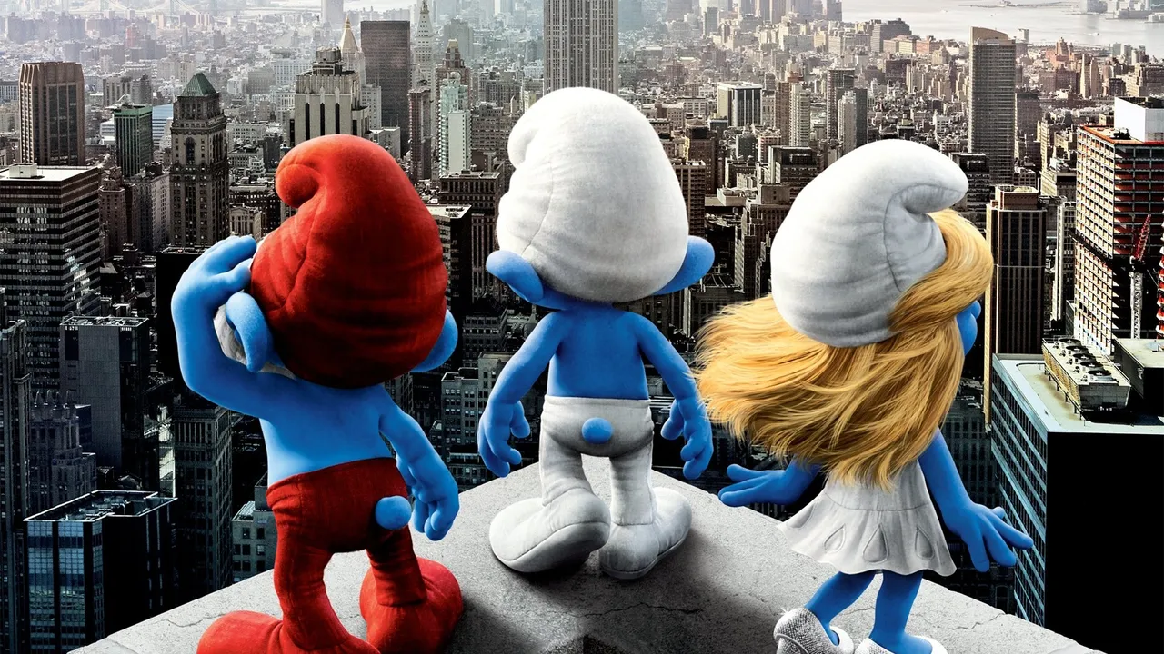 Backdrop artwork for Smurf Paint 'n' Play Workshop