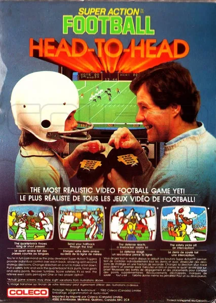 Super Action Football box back