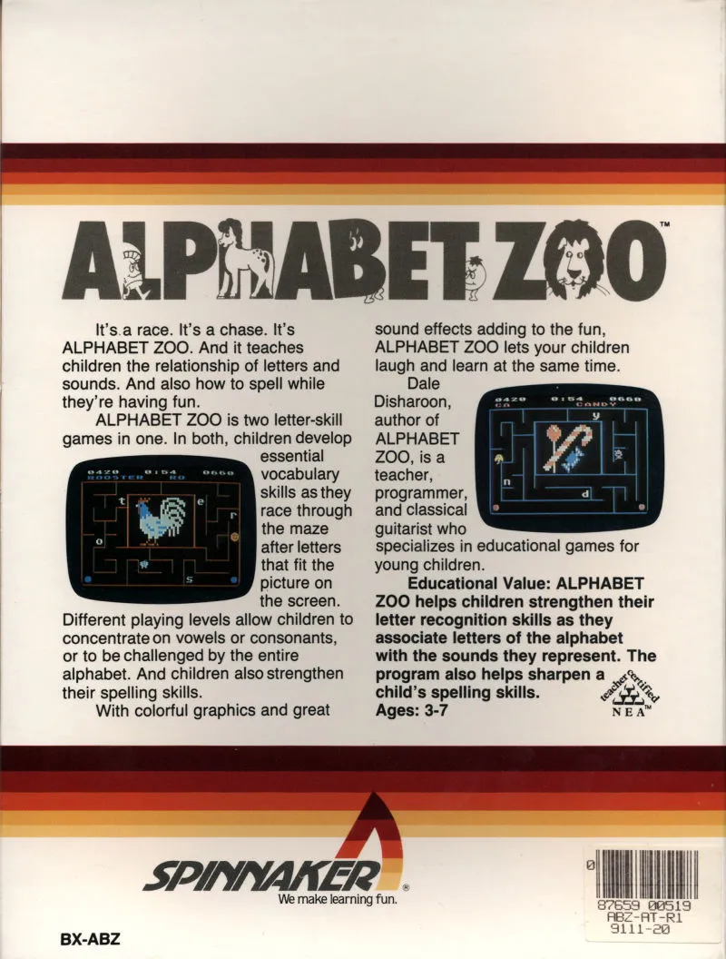 Alphabet Zoo box back