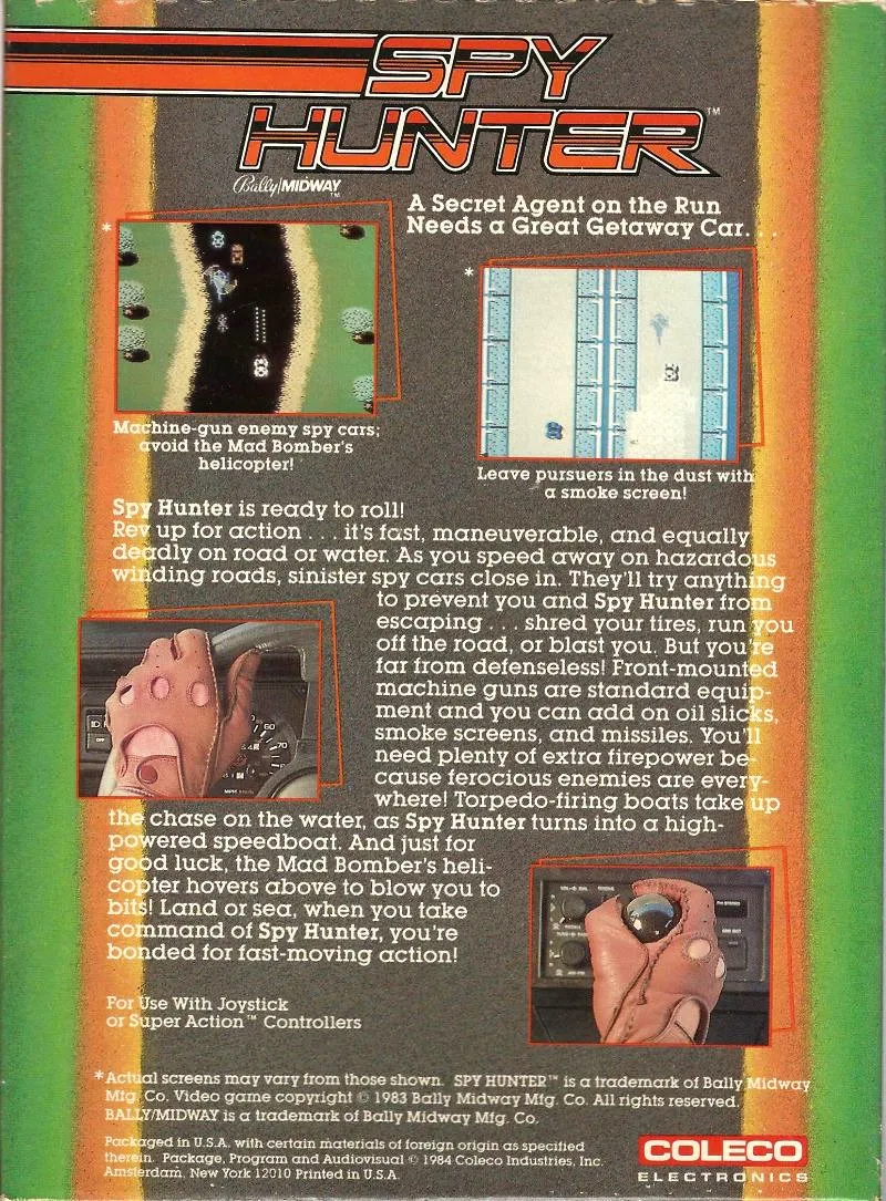Spy Hunter box back