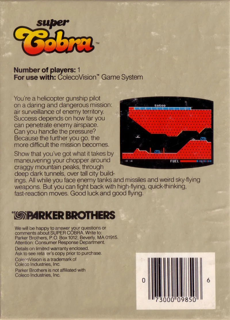 Super Cobra box back