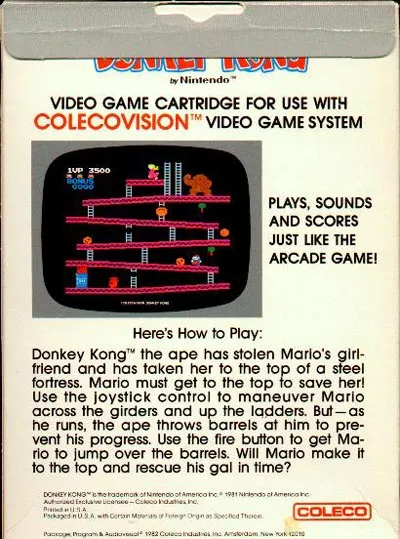 Donkey Kong box back