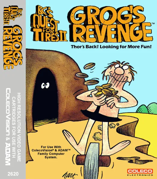 B.C.'s Quest for Tires II: Grog's Revenge cover art for ColecoVision
