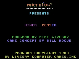 Miner 2049er Starring Bounty Bob title screen