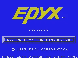Escape from the Mindmaster title screen