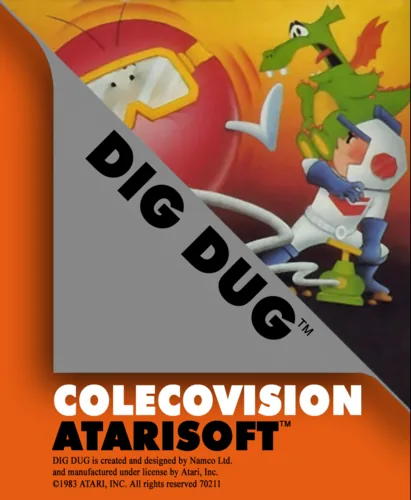 Dig Dug cover art for ColecoVision
