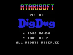 Dig Dug title screen