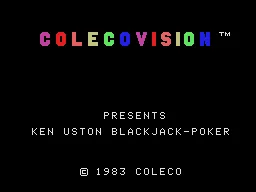 Ken Uston Blackjack-Poker title screen