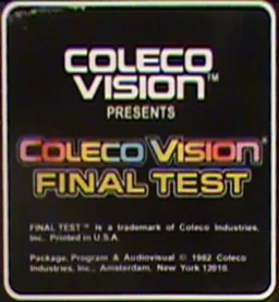 Final Test Cartridge cover art for ColecoVision