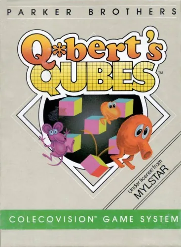 Q-bert's Qubes cover art for ColecoVision