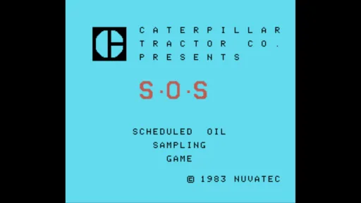 The CAT S.O.S. Game title screen