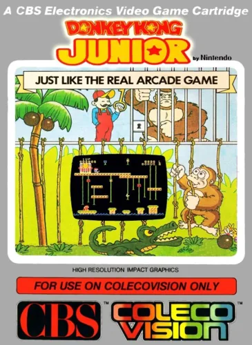 Donkey Kong Junior cover art for ColecoVision