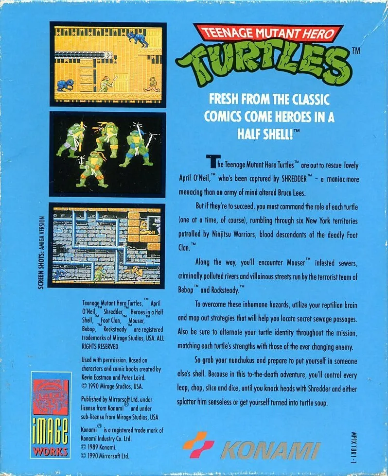 Teenage Mutant Ninja Turtles box back